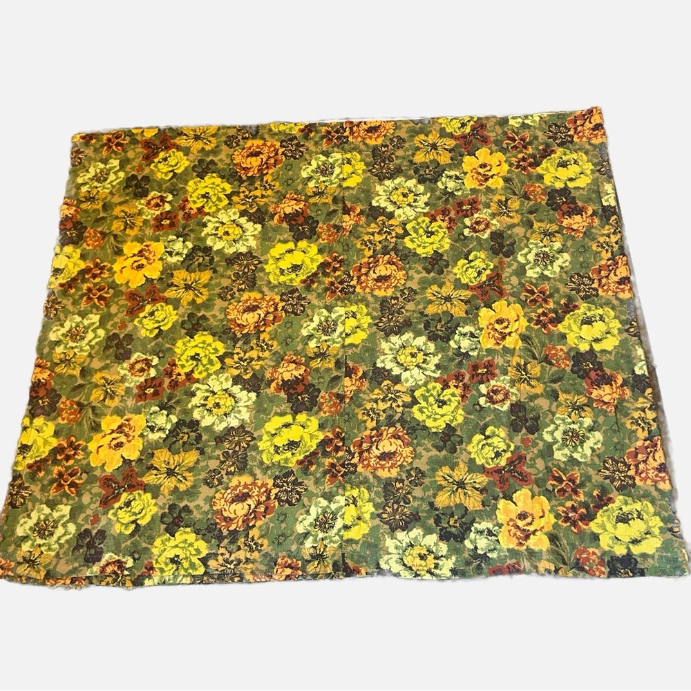 Vintage Curtain Set of 2 Drapes Floral Brady Bunch Good Times Cotton Blend